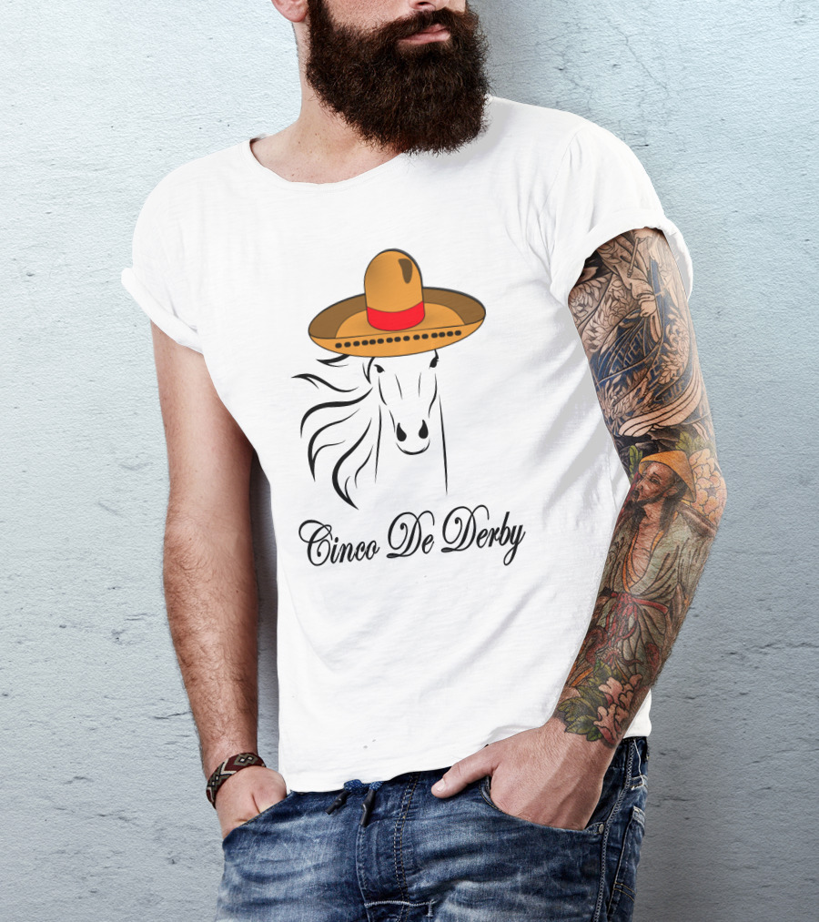 Cinco De Derby Party Sombre Horse Racing T-Shirt