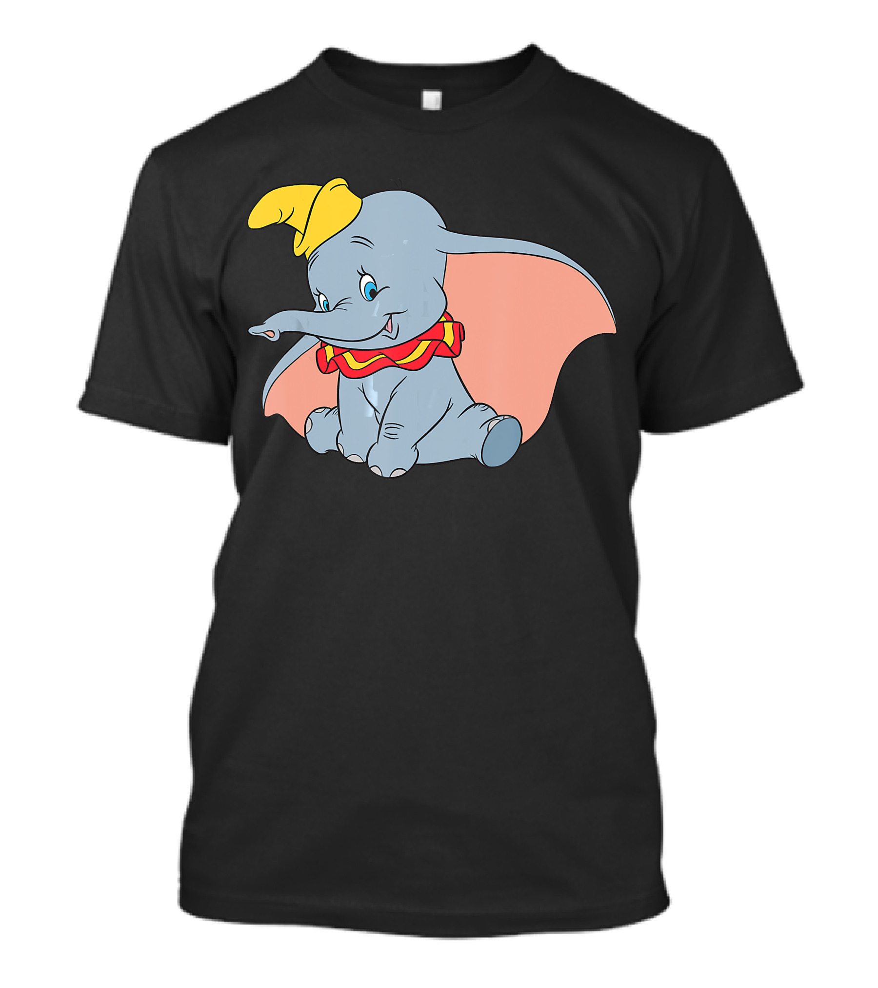 Disney Classic Dumbo Circus Elephant With Yellow Hat And Red Collar T-Shirt
