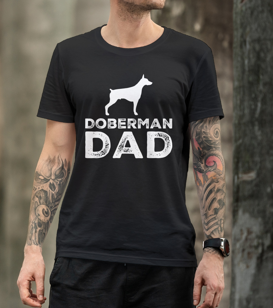 Doberman Dog Lover Dad Father's Day T-Shirt