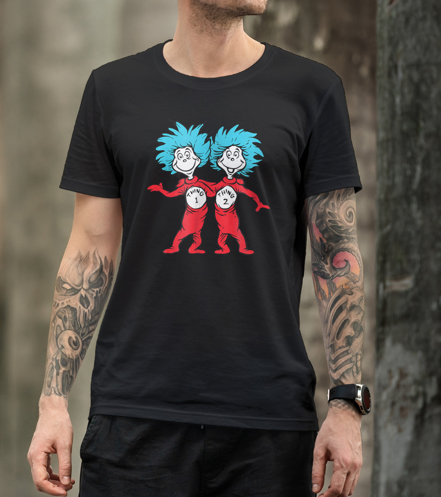 Dr Seuss Thing 1 Thing 2 Buddies Iconic Duo T-Shirt