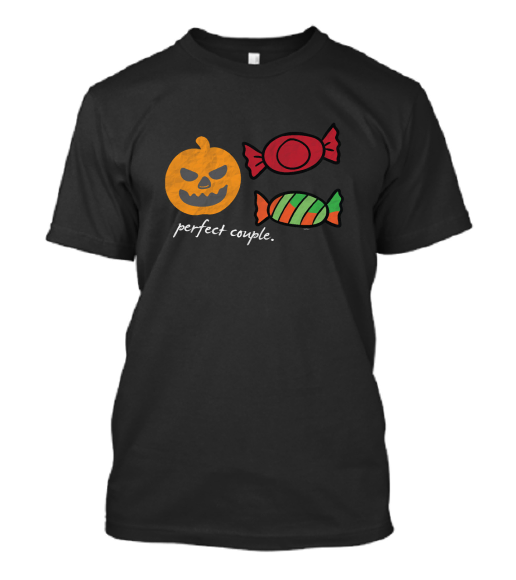 Perfect Couple Jack O Lantern Pumpkin Trick Or Treat Candy T-Shirt