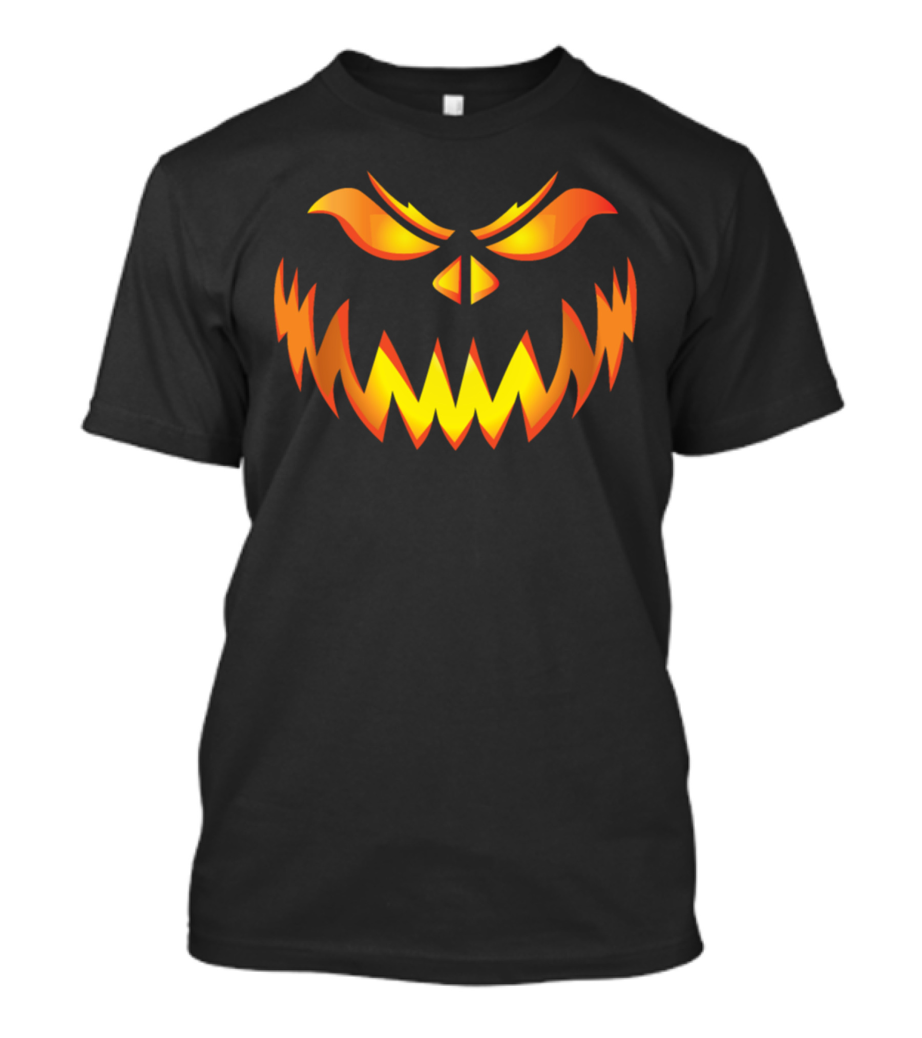 Scary Sinister Jack O Lantern Halloween Pumpkin Face T-Shirt