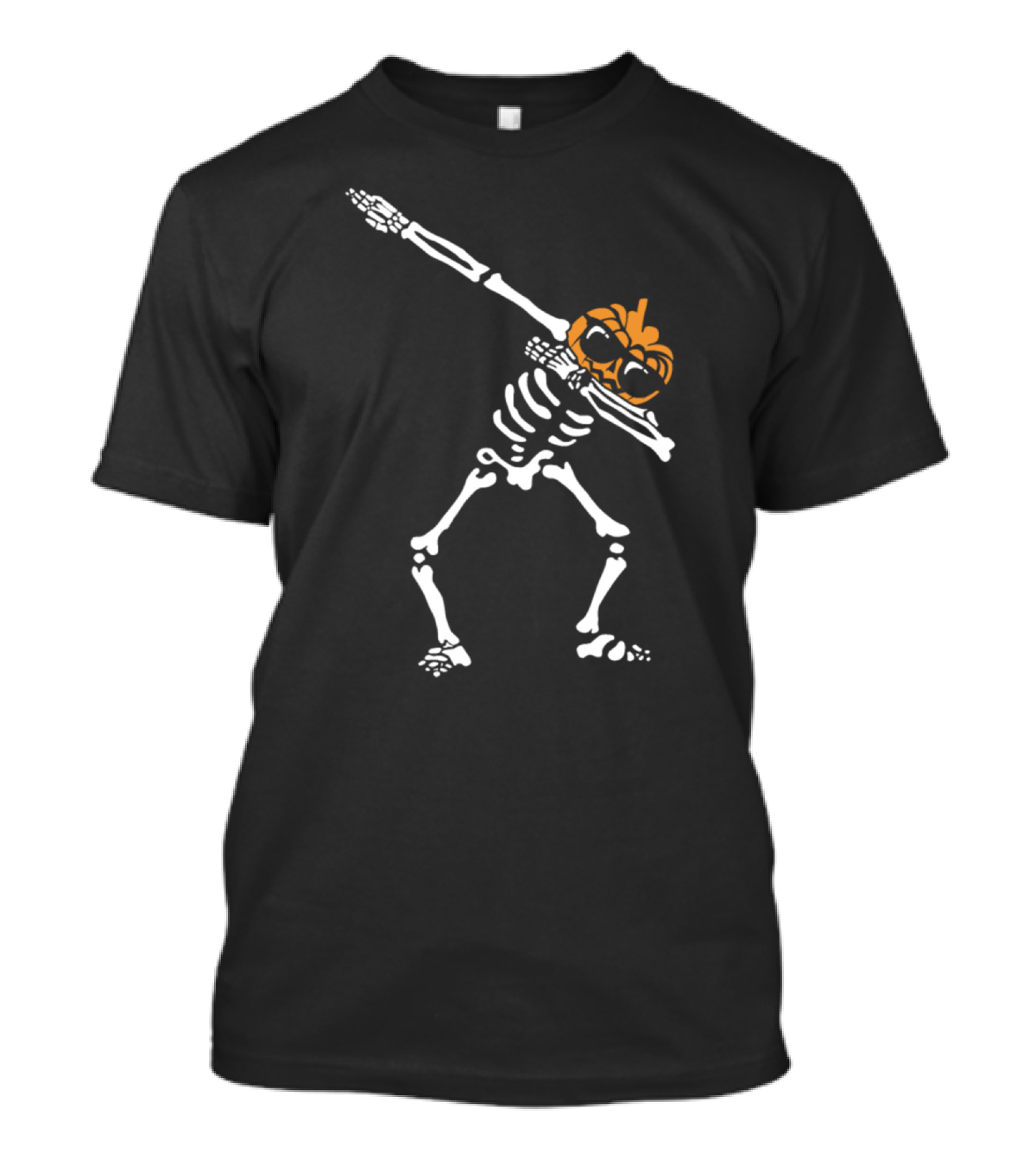 Jack O' Lantern Pumpkin Head Dab Skeleton T-Shirt