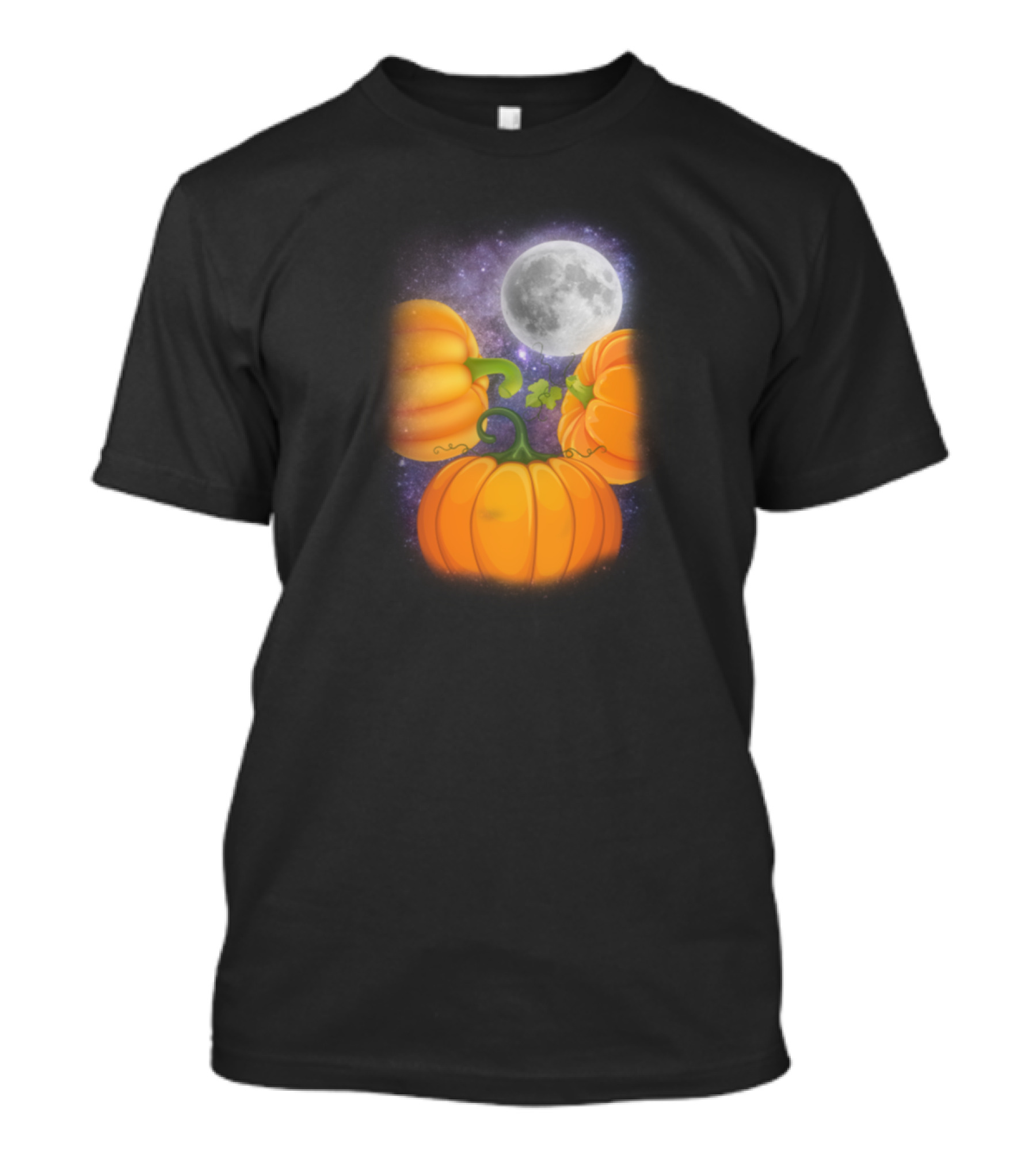 3 Moon Pumpkin Thanksgiving Cool Graphic Pun Moonlit Harvest Trio T-Shirt