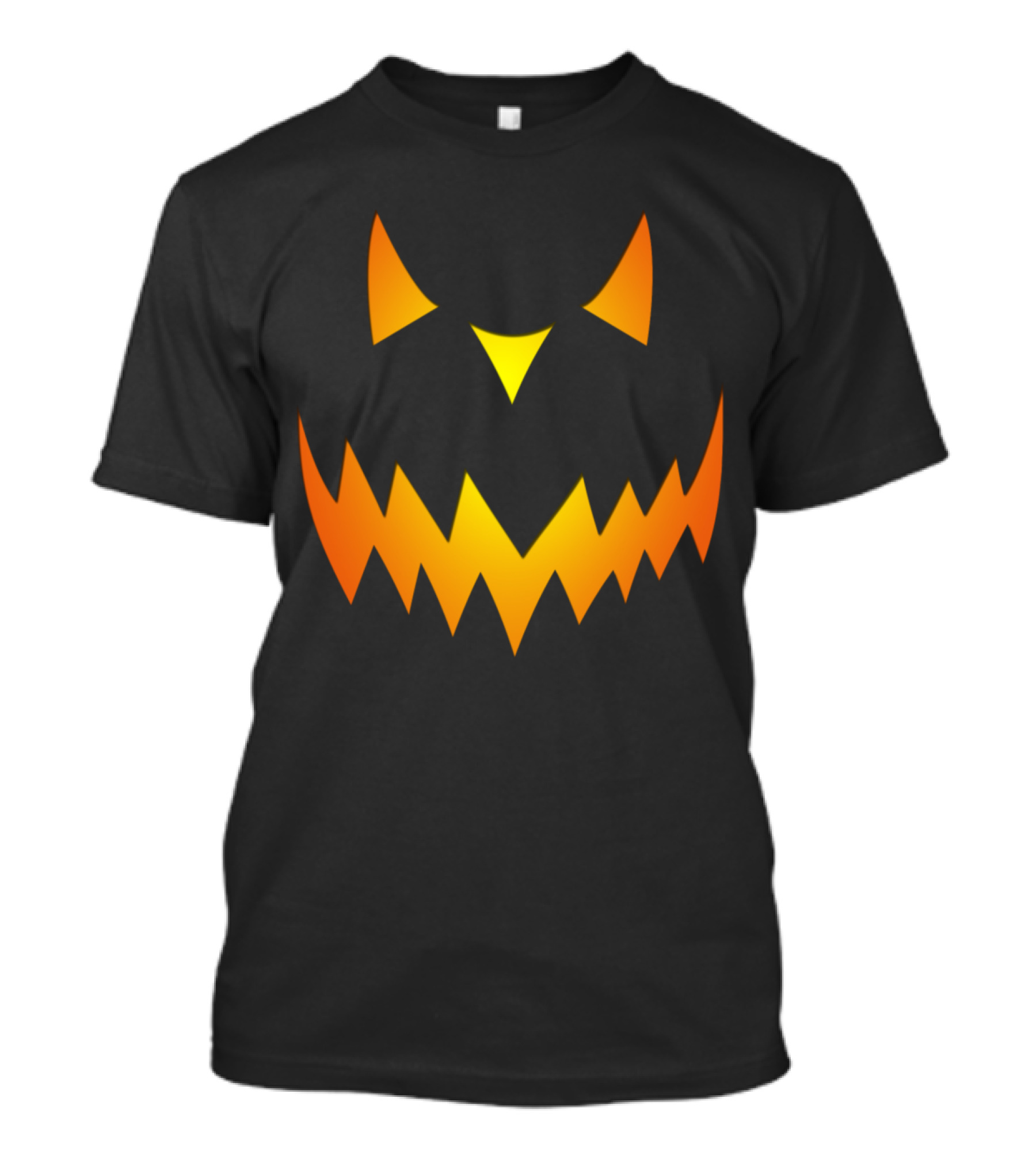 Glowing Scary Halloween Pumpkin Face T-Shirt