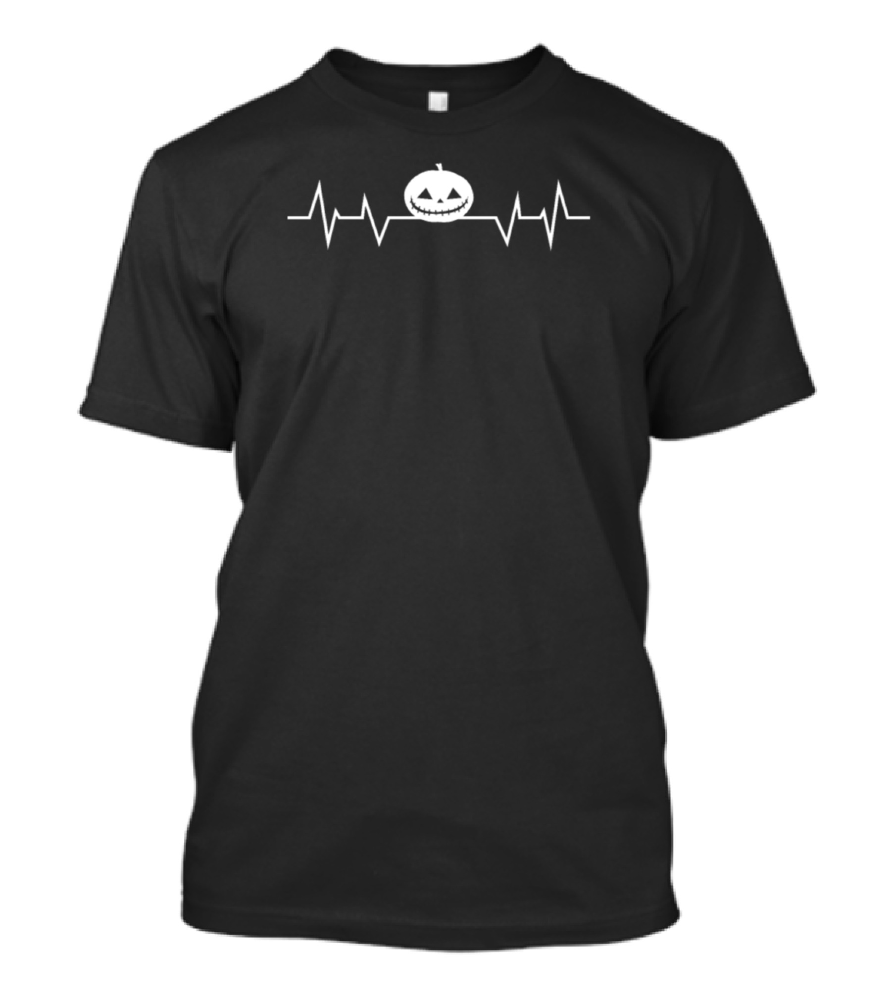 Halloween Pumpkin Heartbeat Lazy Costume Ironic Iconic Symbol T-Shirt