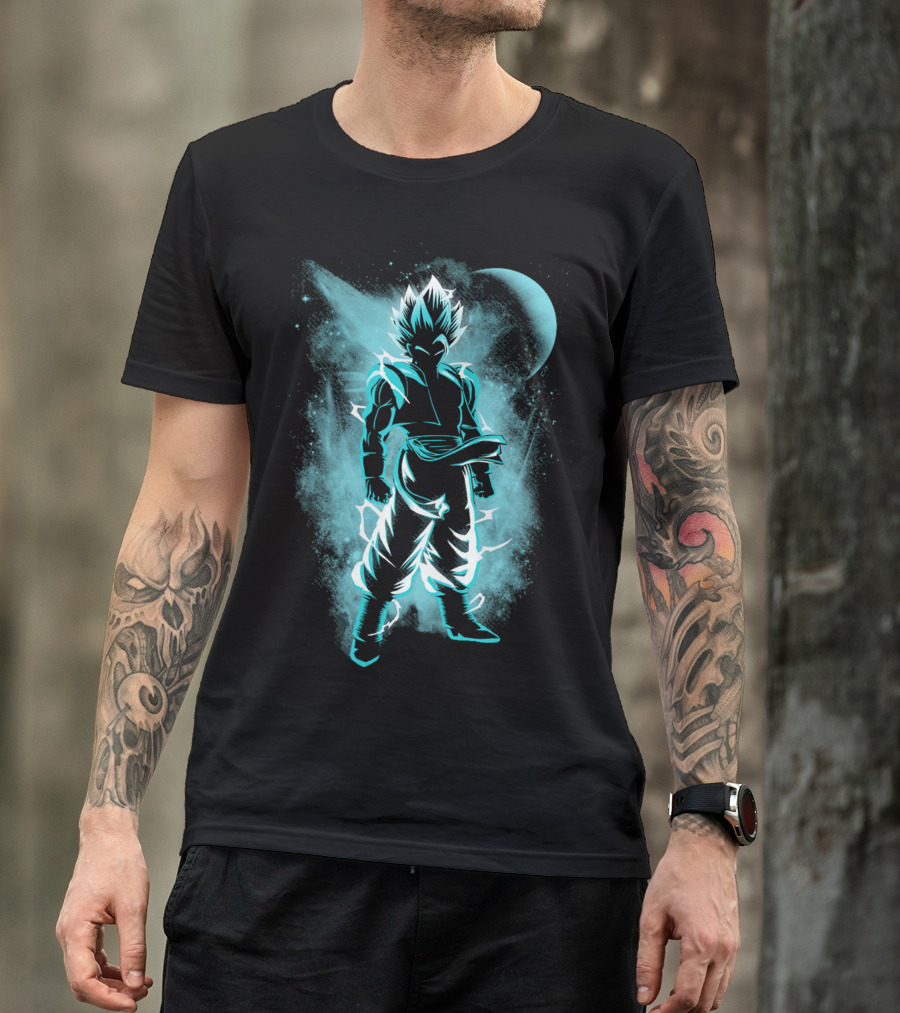 Fusion Warrior Super Saiyan Aura Moonlit Stance T-Shirt