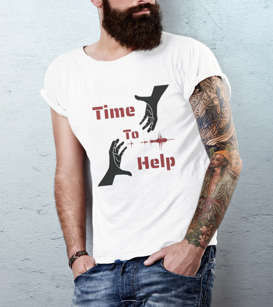 Time To Help Turkey Aid Hands And Heartbeat T-Shirt