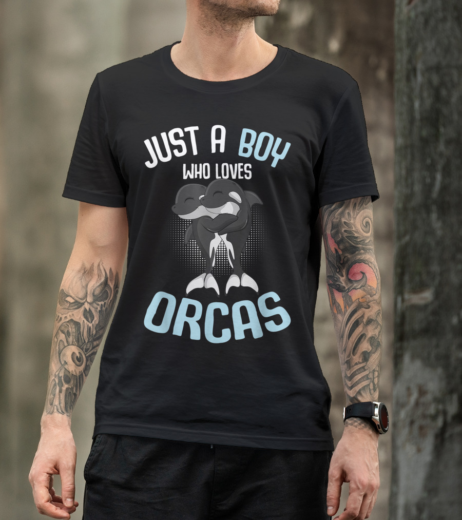 Just A Boy Who Loves Orcas T-Shirt
