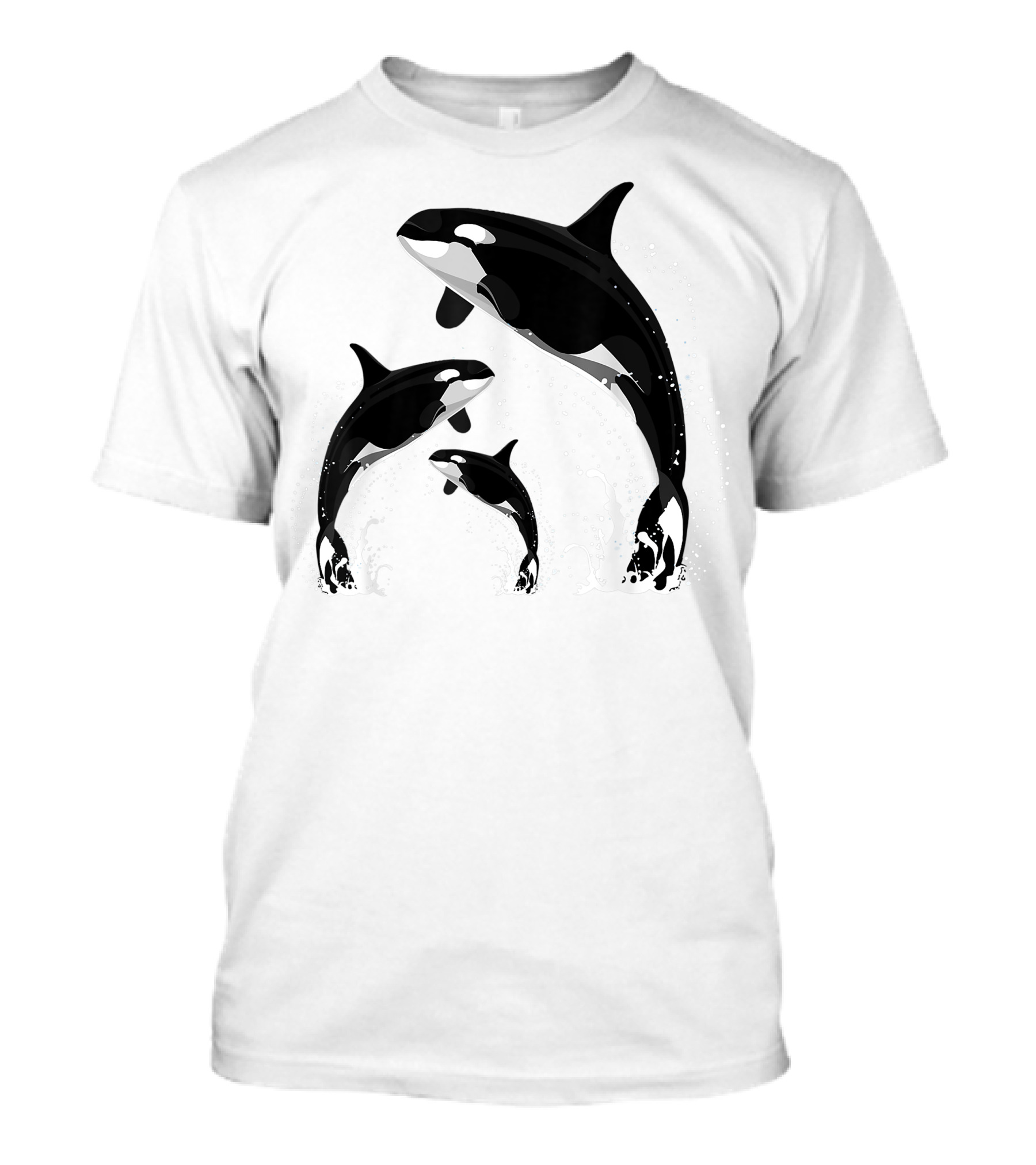 Killer Whale Jumping Orca Splash Trio T-Shirt