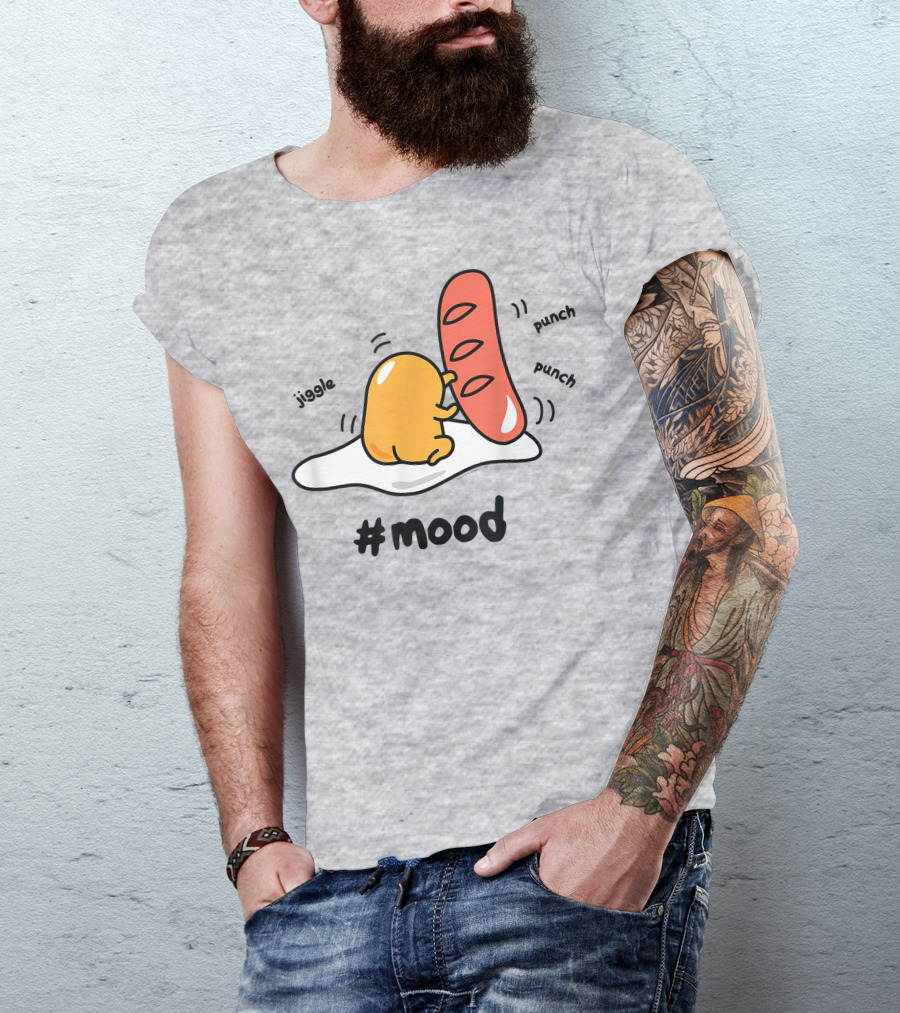 Gudetama Jiggle Punch Punch Hot Dog #Mood T-Shirt