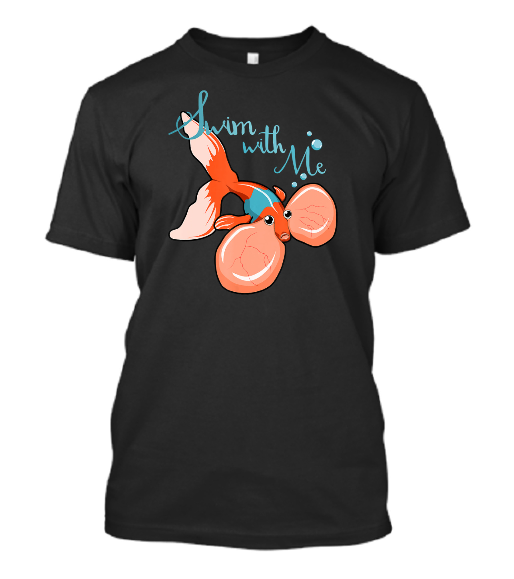 Swim With Me Bubble Eye Goldfish Celestial T-Shirt