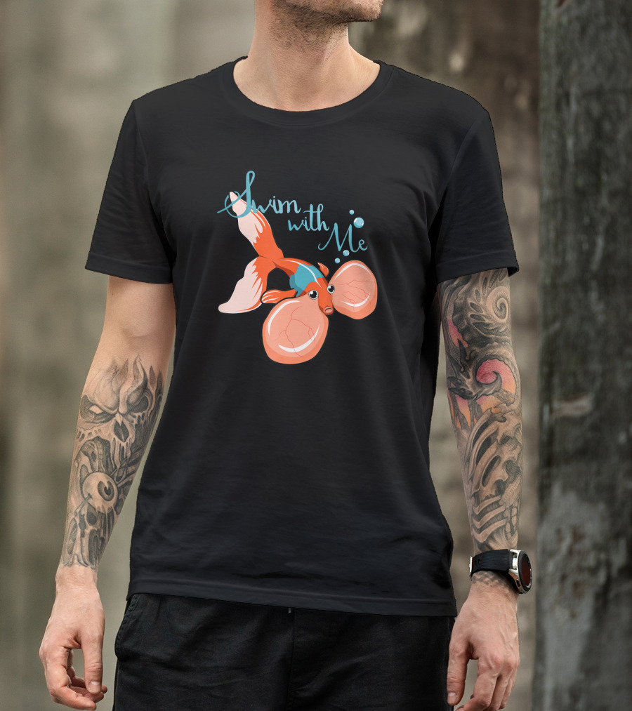 Swim With Me Bubble Eye Goldfish Celestial T-Shirt