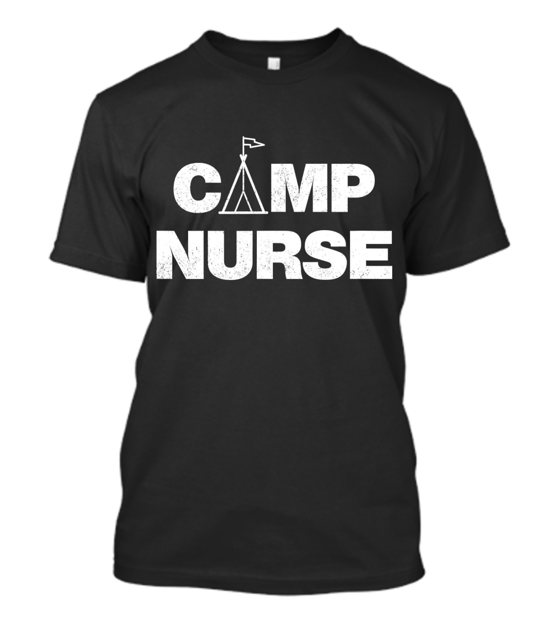 CAMP NURSE Tent Flag Emblem T-Shirt