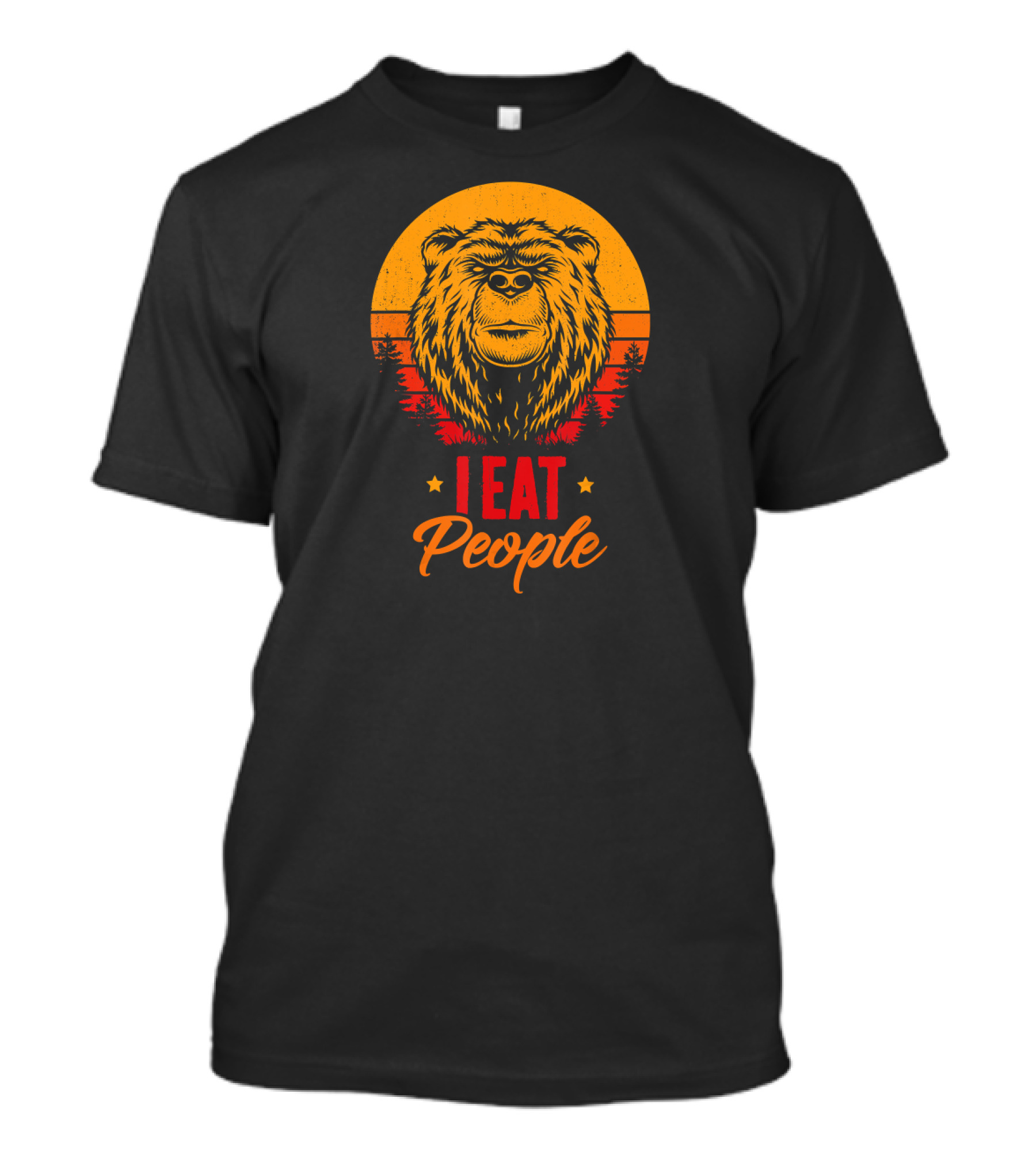 Camping Hiking I Hate People I Eat People Bear T-Shirt