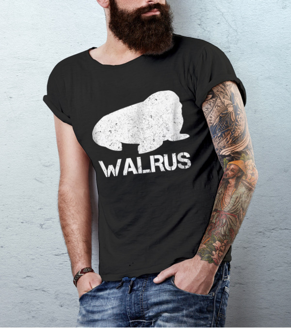 Humorous Walrus Large Marine Mammal T-Shirt