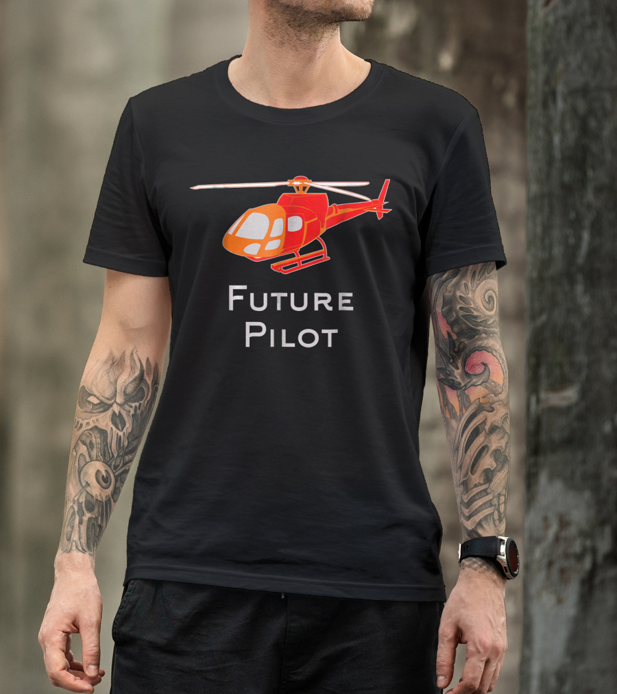 Future Pilot Red Helicopter T-Shirt