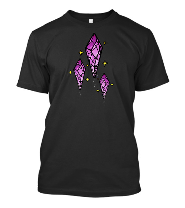Game Crystal Gem Vaporwave Sparkle Glitter Starry Purple Gems T-Shirt