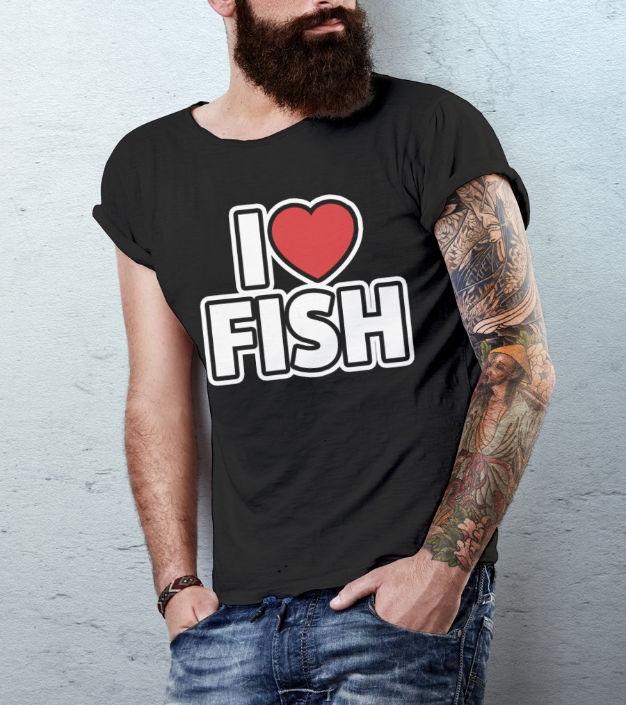 I Love Heart Fish T-Shirt
