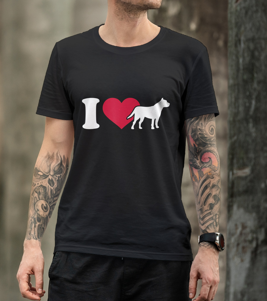 I Love Heart Pitbulls T-Shirt