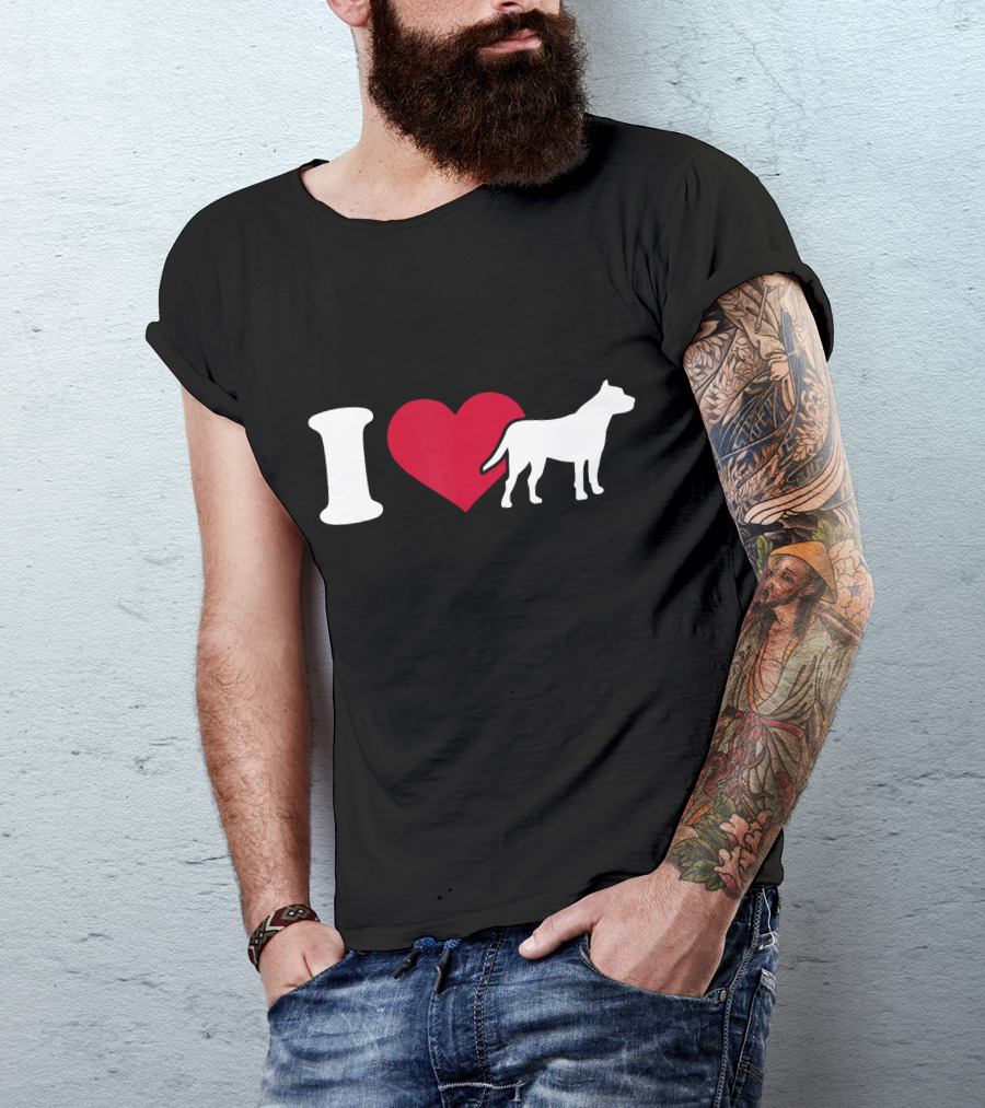 I Love Heart Pitbulls T-Shirt