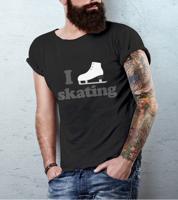 I Love Skating Figure Skating Ice Skate T-Shirt