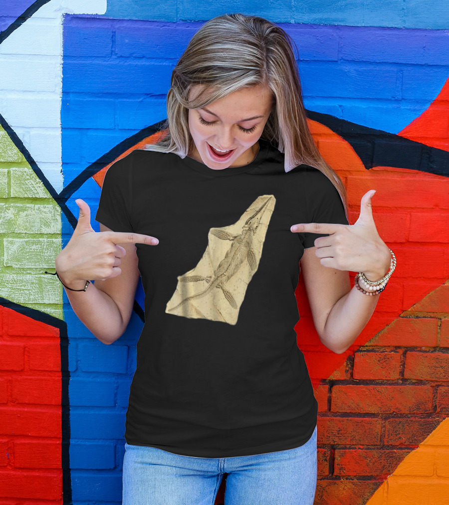 Ichthyosaur Fossil Marine Reptile Skeleton Paleontology T-Shirt