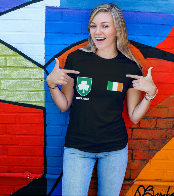 Ireland Irish Football Soccer Jersey Shamrock Flag T-Shirt