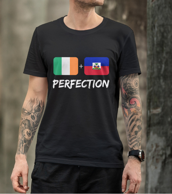 Irish Plus Haitian Flags Perfection Heritage T-Shirt