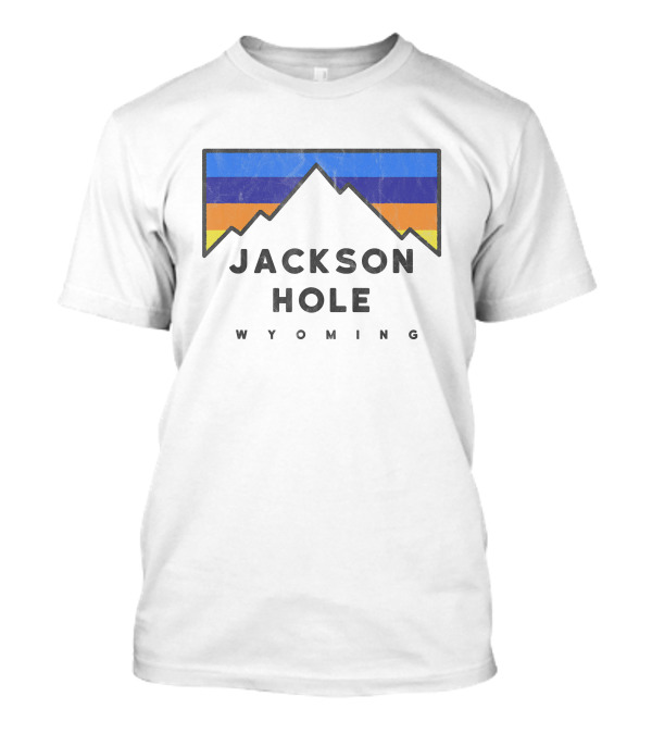 Jackson Hole Wyoming Retro Mountain Sunset Colors T-Shirt