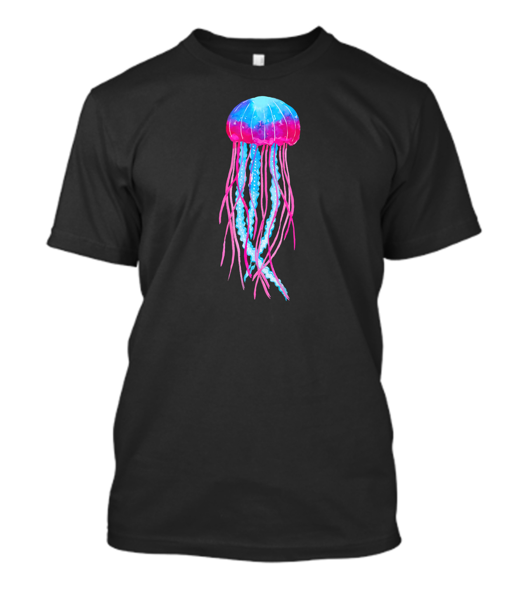 Jellyfish Ocean Decor Jellyfish Sea Blue Pink Tentacles T-Shirt