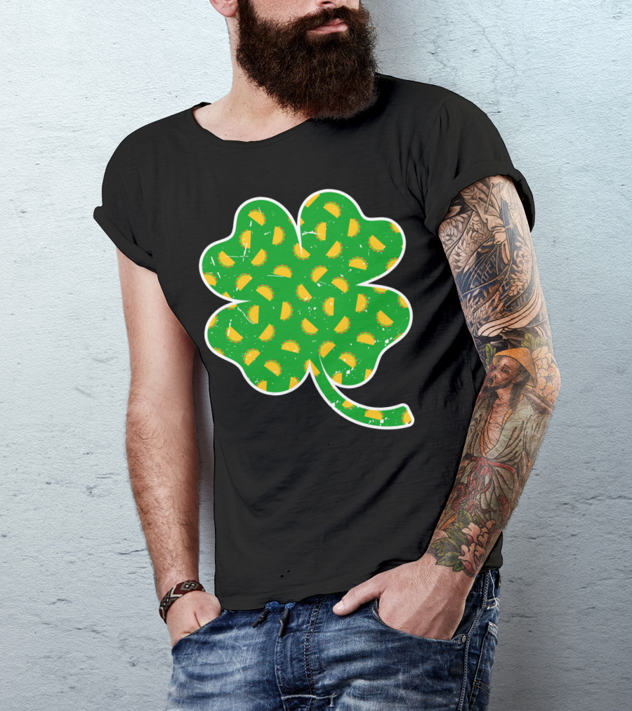 Taco Lover St Patricks Day Clover Saint Paddys Shamrock Tacos T-Shirt