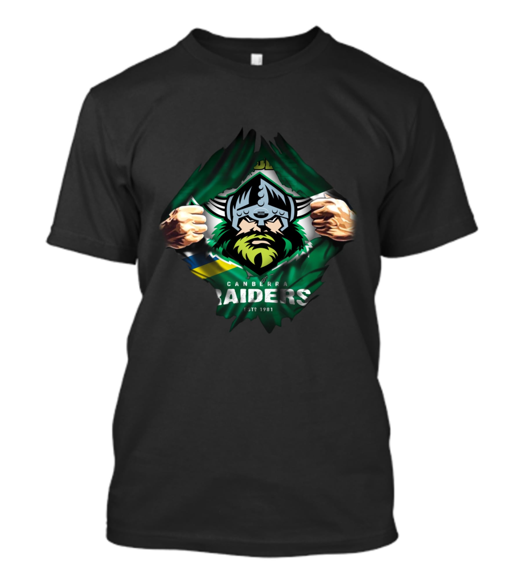 Canberra Raiders Viking Warrior Fan Pride Est 1981 T-Shirt
