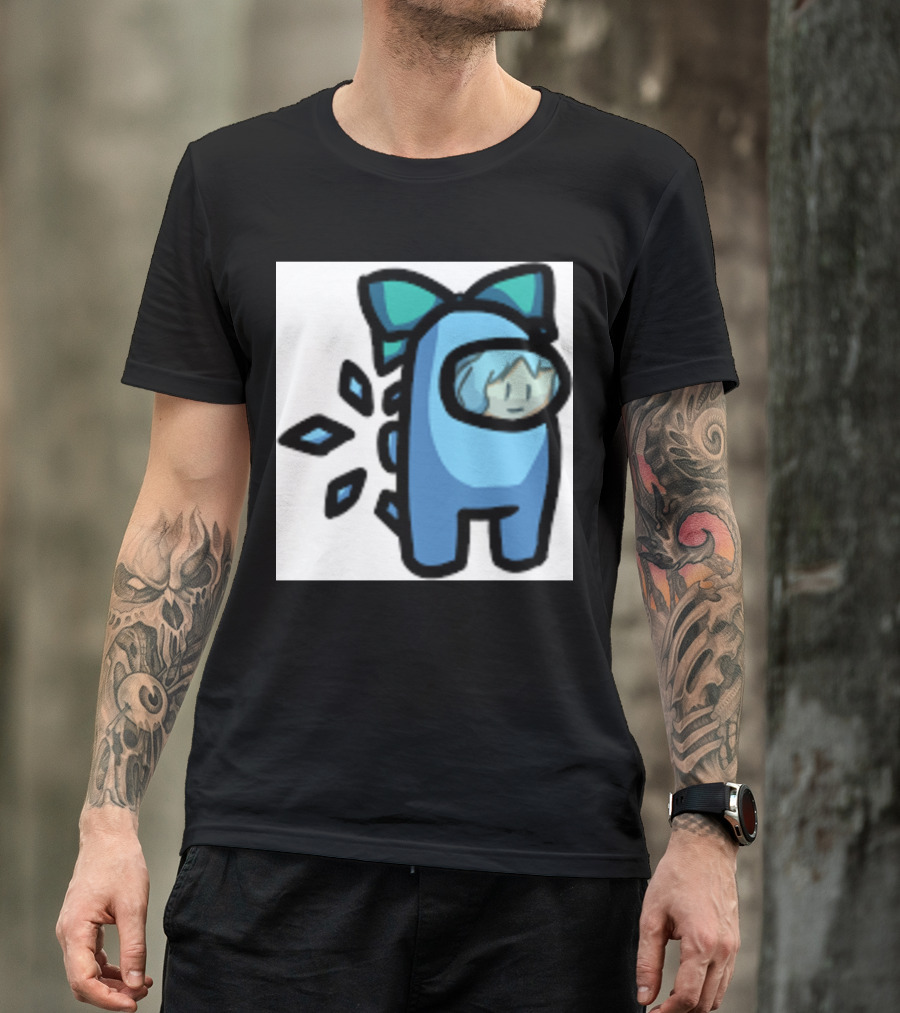 Among Us Blue Crewmate With Bow Gamer Girl T-Shirt