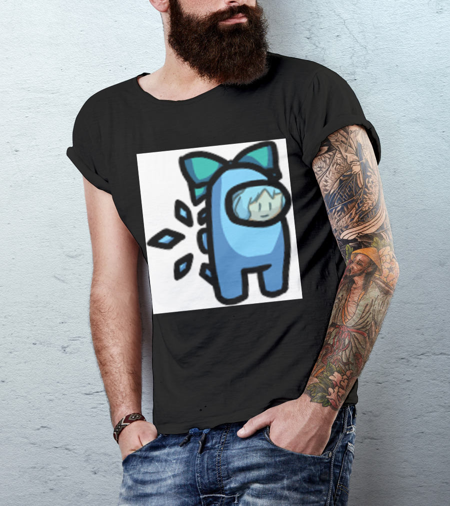 Among Us Blue Crewmate With Bow Gamer Girl T-Shirt