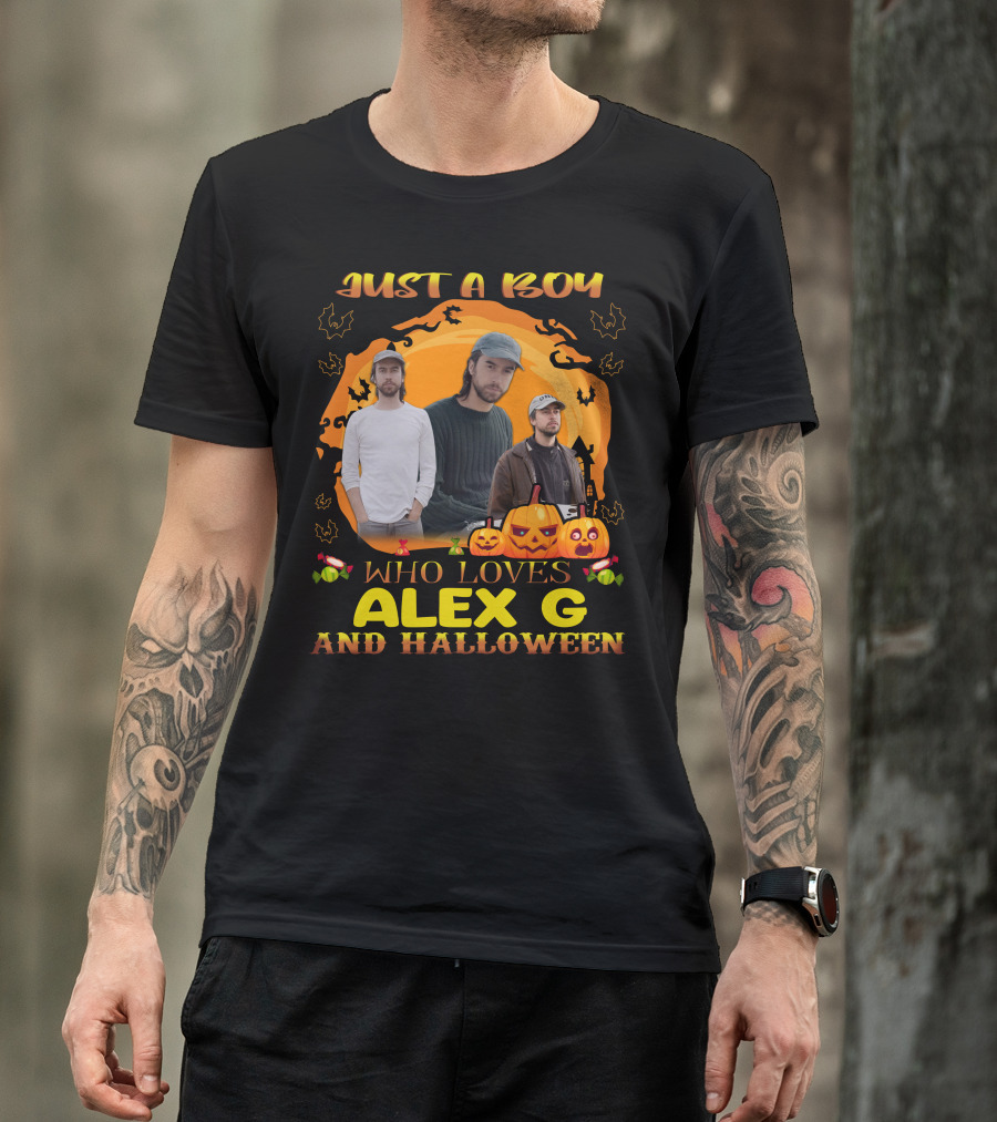 Just A Boy Who Loves Alex G And Halloween T-Shirt