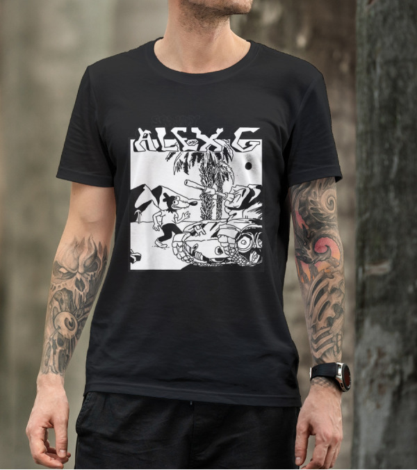 Sandy Alex G Cartoon Tank Forest Scene T-Shirt