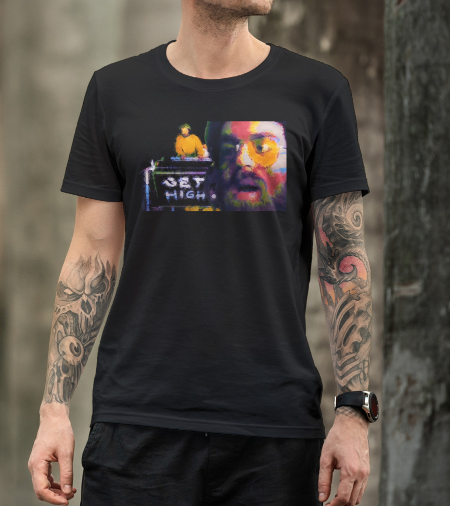 Get High Colorful Portrait And DJ Booth T-Shirt