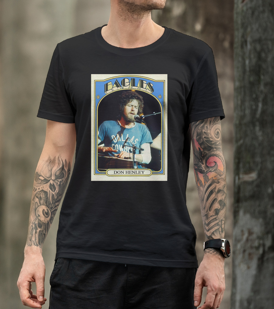 Eagles Don Henley Vintage Dallas Cowboys Card T-Shirt