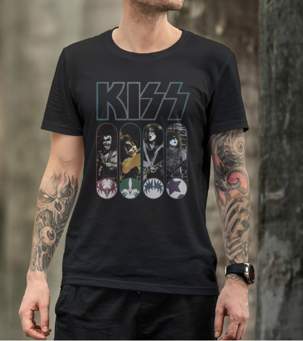 KISS Worldwide Band Members Iconic Makeup T-Shirt