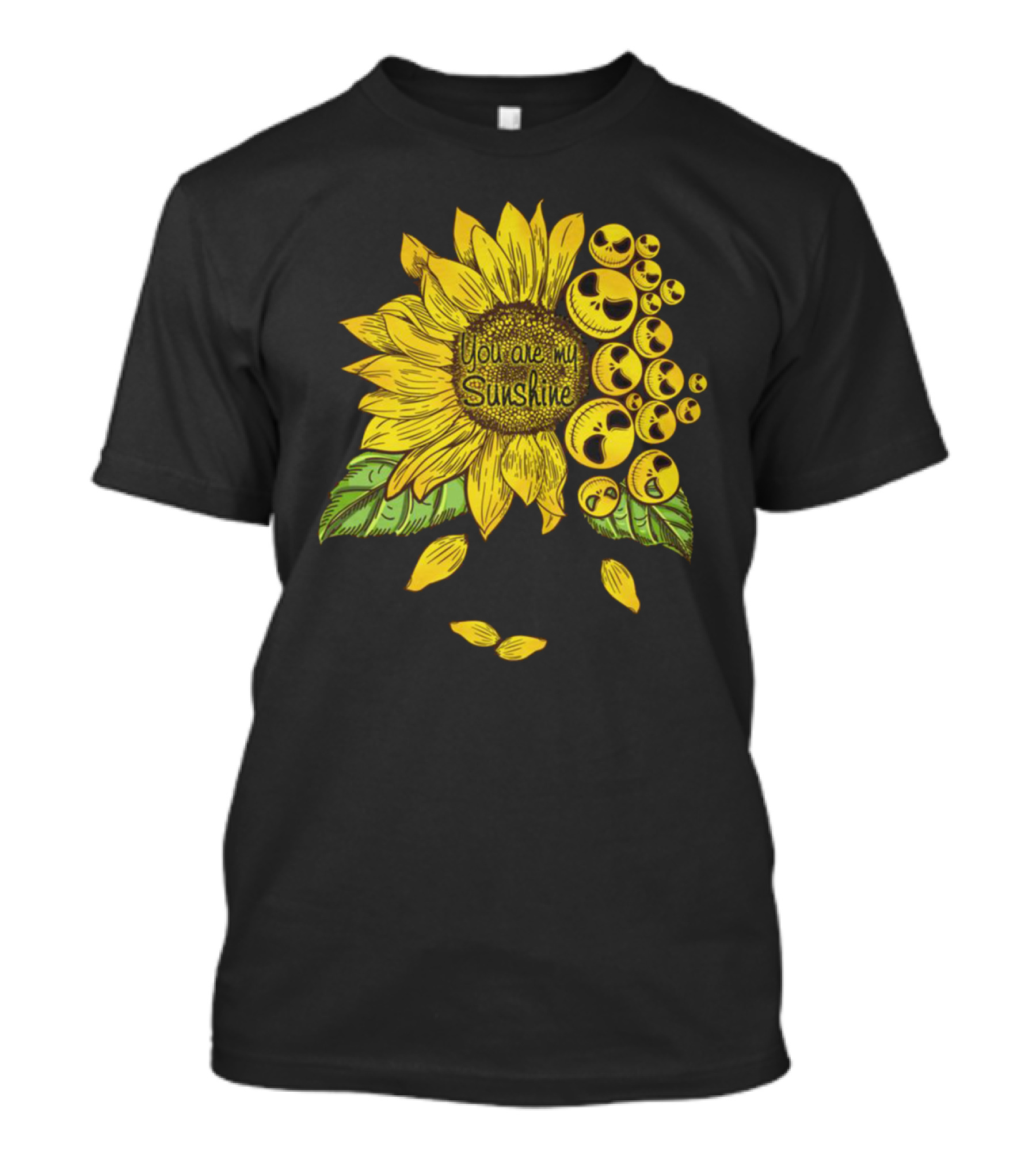 Nightmare Before Christmas You Are My Sunshine Sunflower Icons T-Shirt