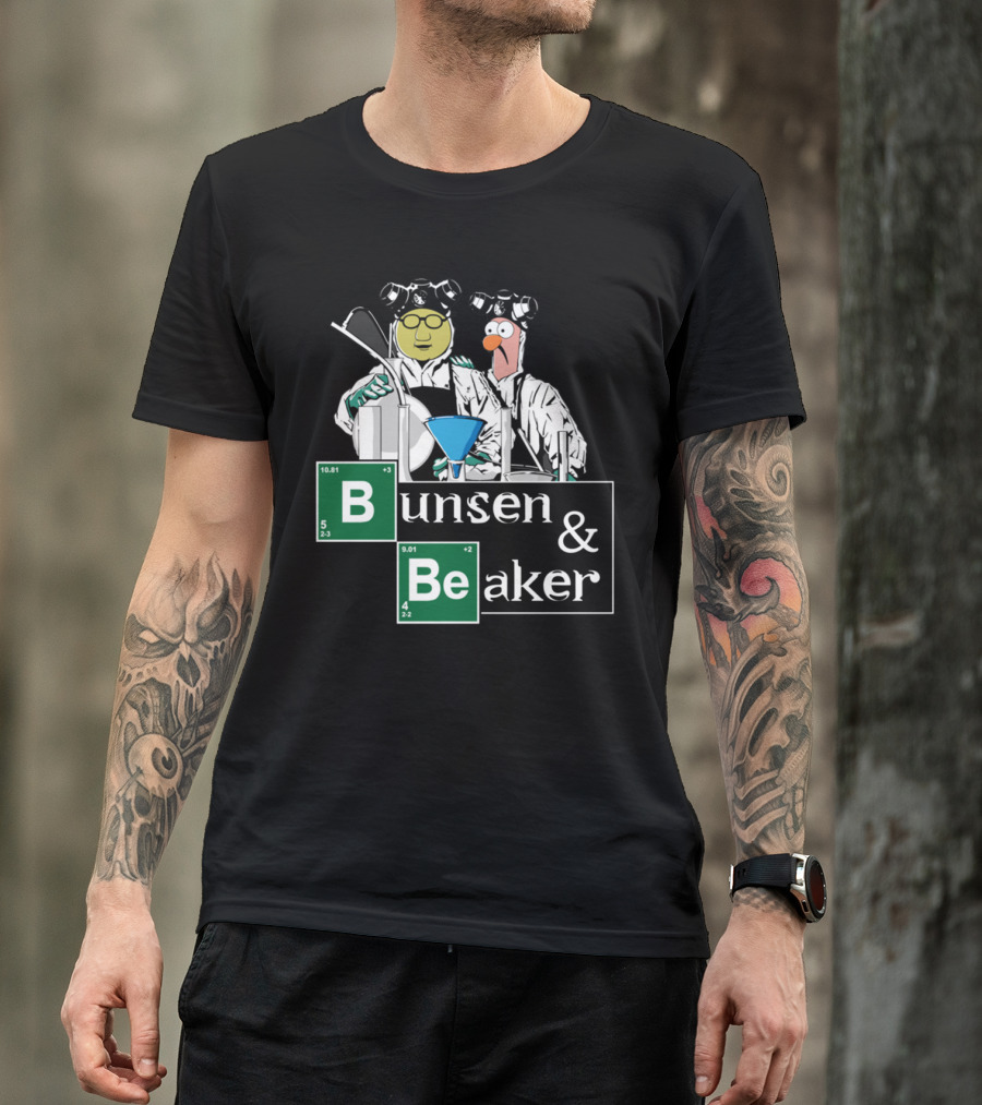 Bunsen And Beaker Breaking Beaker Elements Chemistry T-Shirt