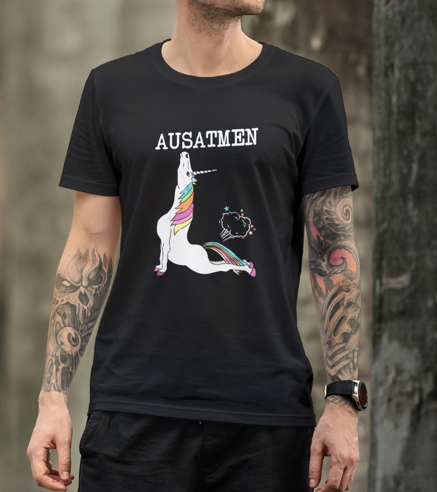 Ausatmen Unicorn Rainbow Cloud Stars T-Shirt