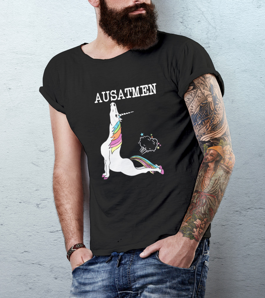 Ausatmen Unicorn Rainbow Cloud Stars T-Shirt