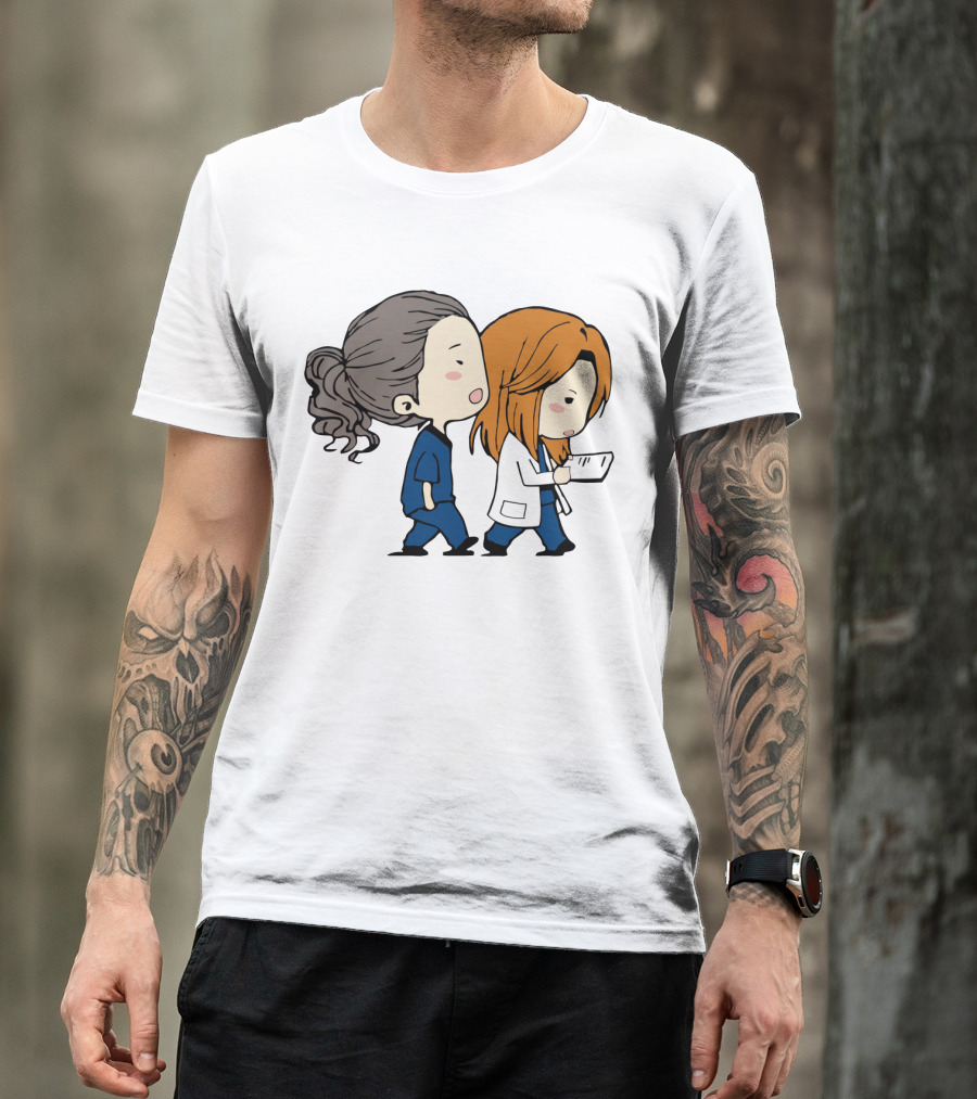 Best Friend Doctor Characters Walking Together T-Shirt