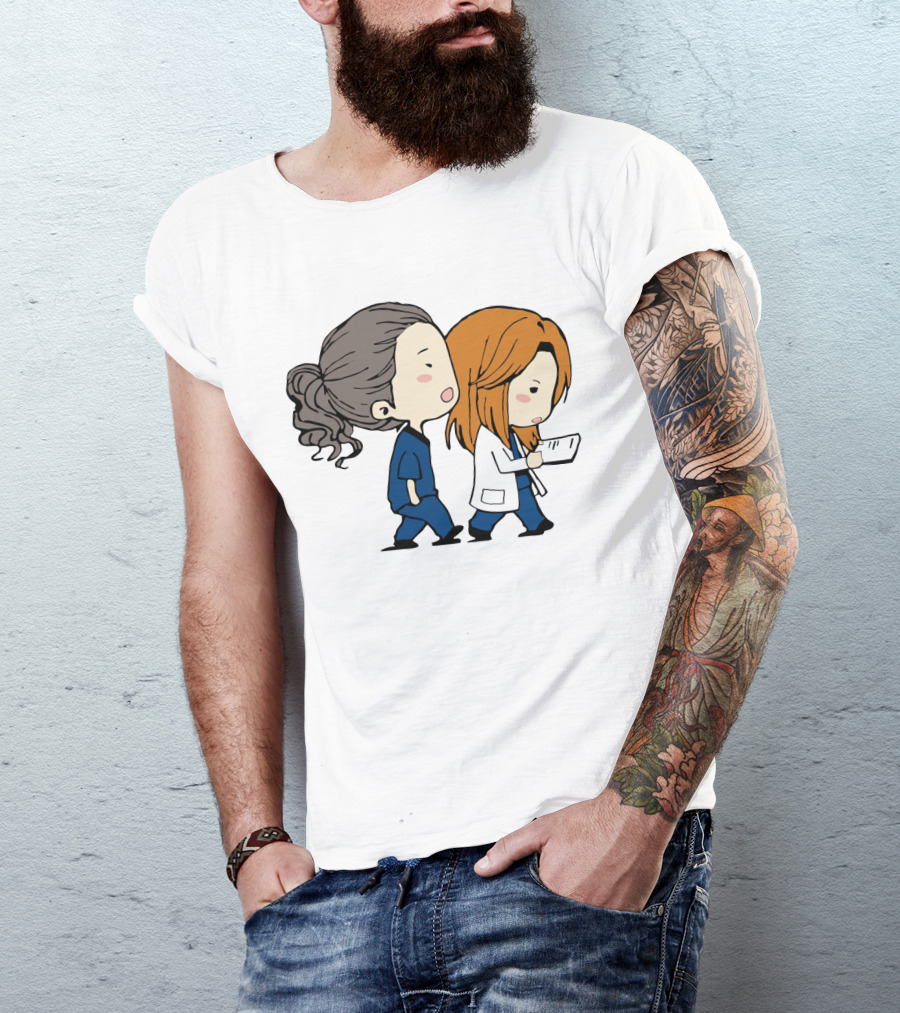 Best Friend Doctor Characters Walking Together T-Shirt