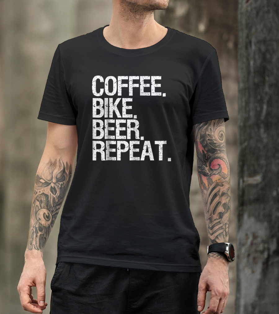 Coffee Bike Beer Repeat Mountain Biking Lifestyle Essentials T-Shirt