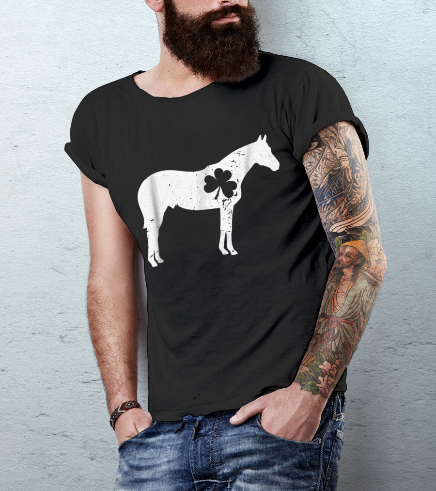 Horse Shamrock Horse Saint Patrick's Iconic T-Shirt