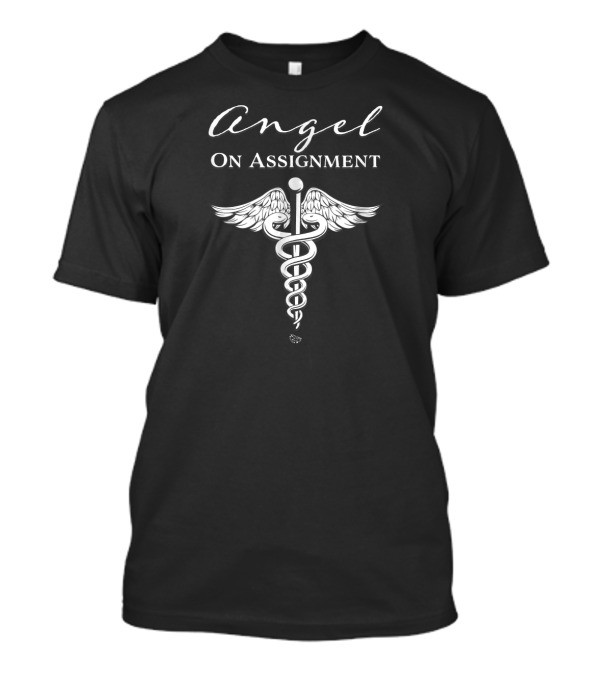 Angel On Assignment Hospice Nurse Caduceus T-Shirt