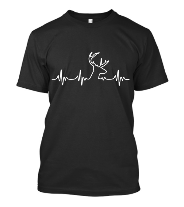 Heartbeat Hunting Deer With Antlers T-Shirt